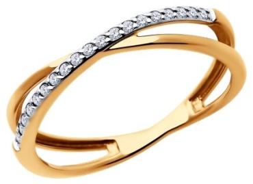 LUXOR JEWELRY LUXOR 51-110-02192-1_17_1.53 размер 17 вес 1.53 г золото, фианит