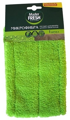 Насадка на швабру для пола Master Fresh, материал насадки: микрофибра, зеленый