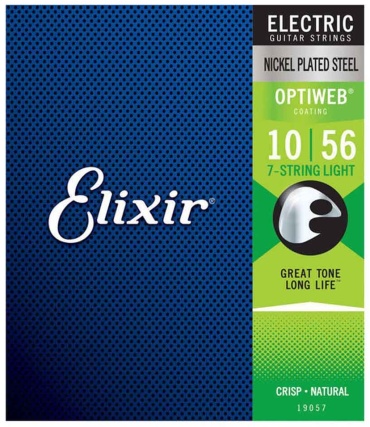 Elixir 7-String Nickel Plated Optiweb 19057 10-56
