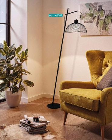 Напольная лампа EGLO Pompeya 43307 E27, 60 Вт, металл