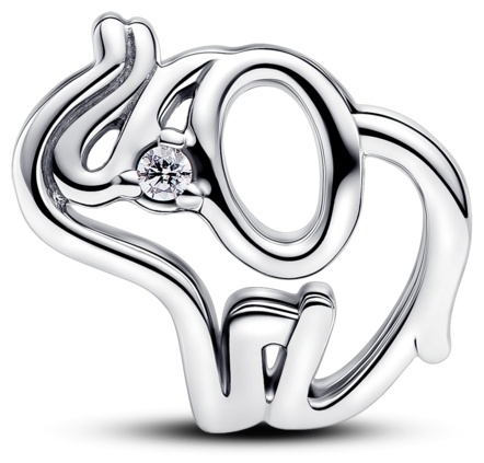 Шарм PANDORA «Ажурный слон» 793345C01 вес 1.1 г серебро, цирконий