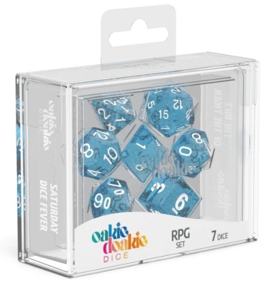 Игральные кости Oakie Doakie для ролевых игр 7 шт голубые