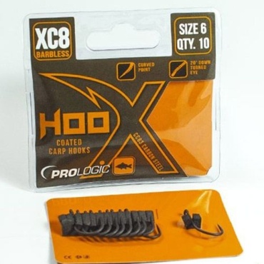 Крючок для рыбалки Prologic Hoox XC8 Size 8 карповый черный 10 шт