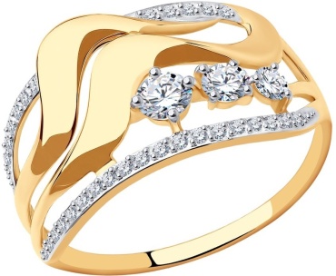LUXOR JEWELRY LUXOR 017505_18.5_2.58 размер 18.5 вес 2.58 г золото, фианит