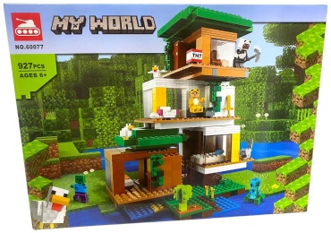 Конструктор Bella Minecraft Современный домик на дереве 60077, деталей 927 шт