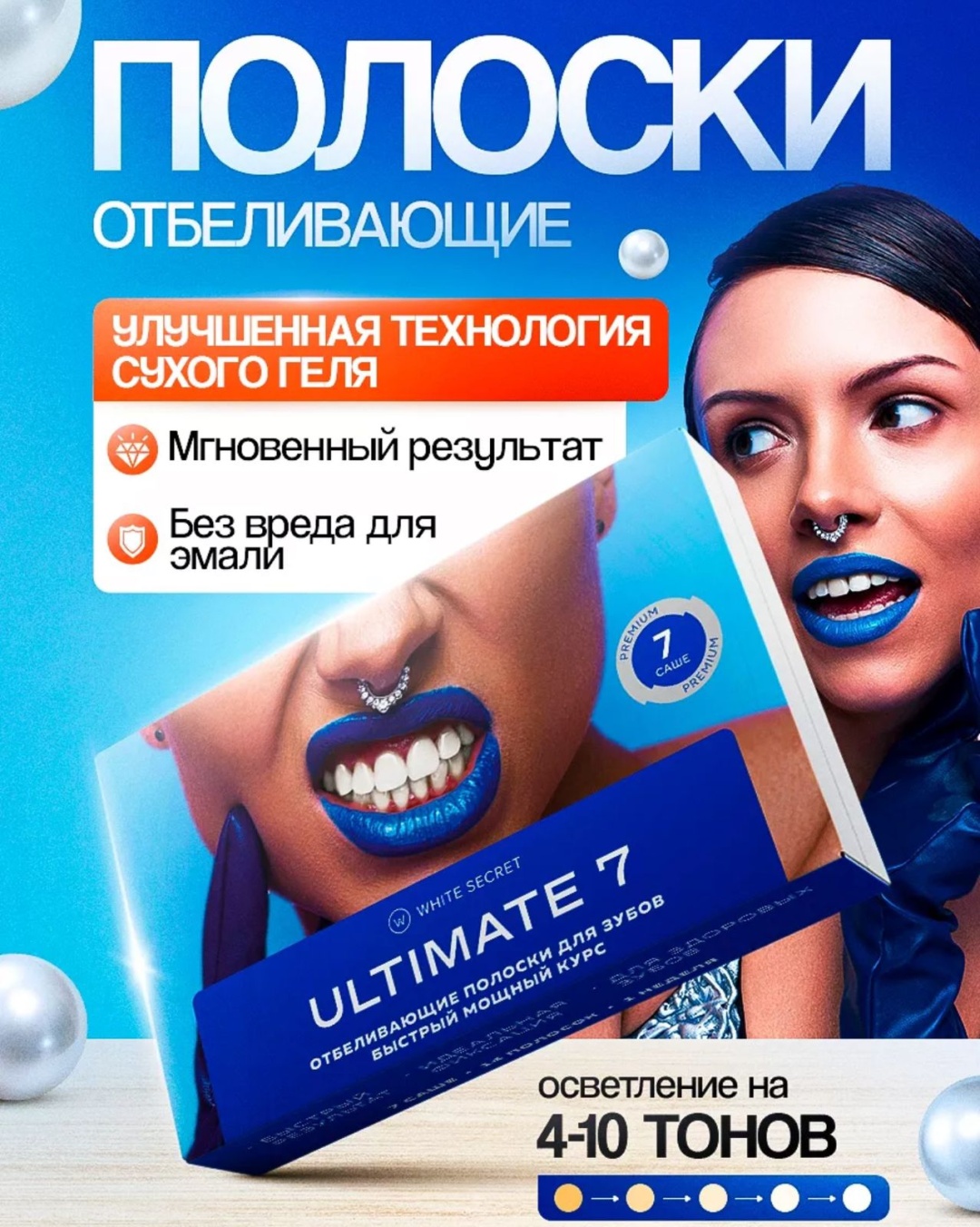 White Secret Ultimate 7 отбеливающие полоски 7 шт