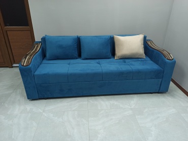 Диван прямой Mebel02 Kz 961227000, 210х85 см, обивка ткань, синий