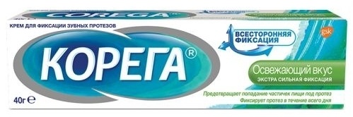 Крем Корега Всесторонняя фиксация зубных протезов освежающий вкус