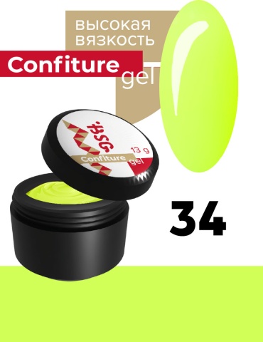 BSG гель Confiture высокая вязкость Неоновый жёлто-зелёный 13 мл