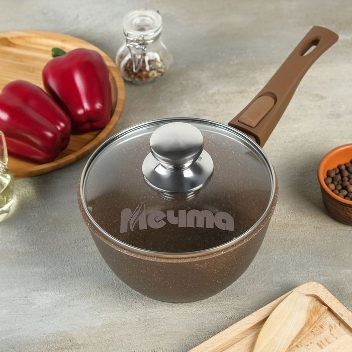Ковш 1.7 л, Мечта Гранит Brown алюминий
