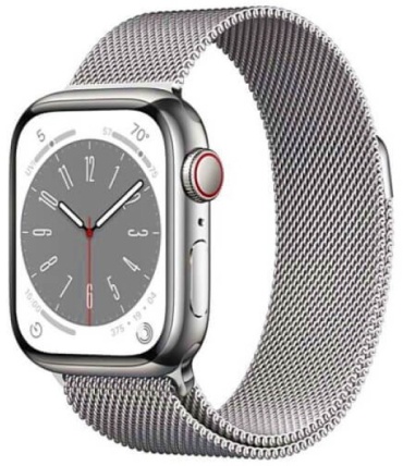 Apple Watch Series 8 41 мм Stainless Steel светло-серый-серебристый