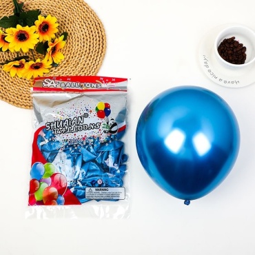 Воздушный шар Shuaian balloons однотонный 50 шт, синий