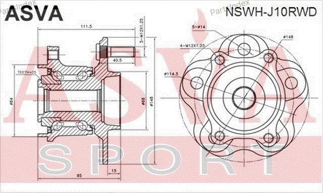 ASVA Ступица Колеса NSWHJ10RWD