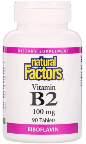 Natural Factors витамин B2 Riboflavin 100 мг 90 таблеток