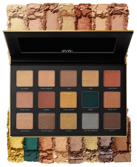 Milani Cosmetics тени прессованные Gilded Gold Eyeshadow Palette N