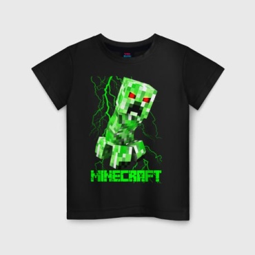Футболка Майнкрафт Крипер Minecraft TMH_TREND.KZ черный