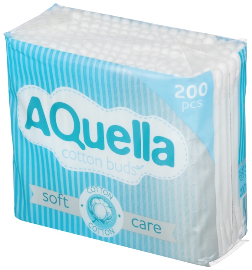 Aquella ватные палочки Soft care 200 шт