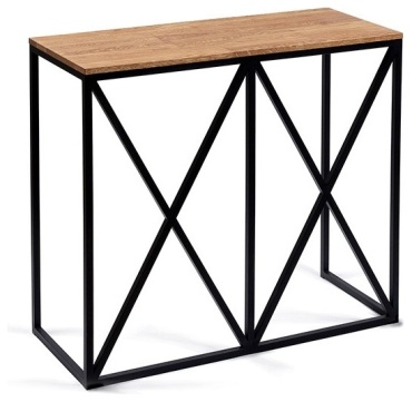 Консоль Loft craft 99991705 , 90x30x90 см, металл, ЛДСП, черный