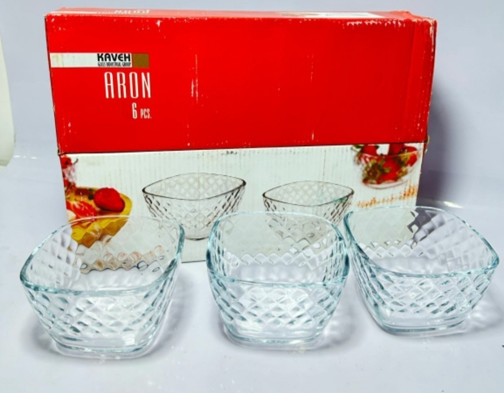 Креманка 9862024_7316 квадратная 6 шт, закаленное стекло