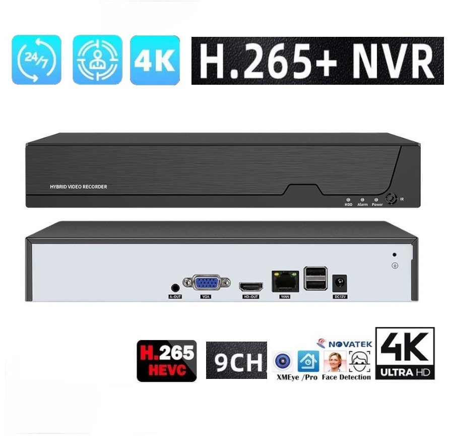 Видеорегистратор Promax NVR (сетевой) Регистратор NVR 9k 4K поддержка 8МР ProMax