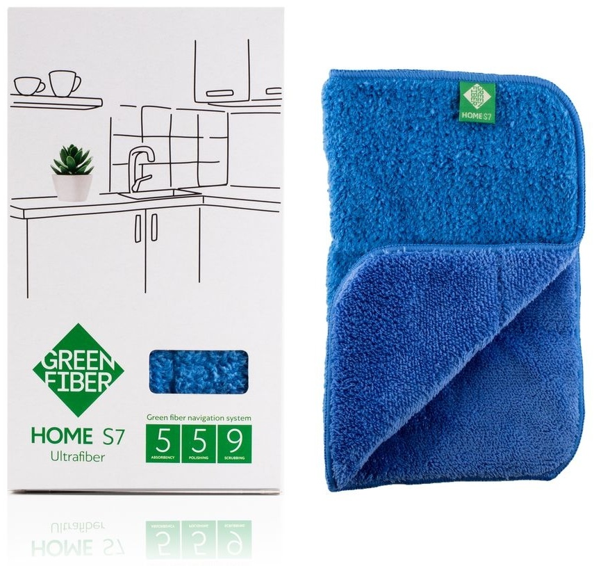 Тряпка универсальная Green Fiber HOME S7 Файбер Инволвер 1 шт, полиамид