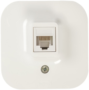 Компьютерная розетка (RJ45) Legrand Quteo, белый