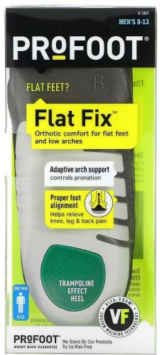 Profoot вкладыш для обуви Flat Fix Adaptive Arch Support серый 2 шт