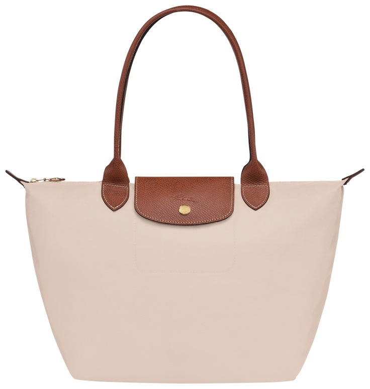 Сумка тоут Longchamp полиамид бежевый