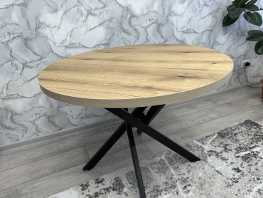 Обеденный стол Аврора Рига, 95х95x75 см, ЛДСП, коричневый