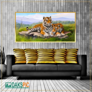 DAKSPIC модульная картина Два тигра 120x60 см