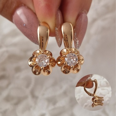 Серьги Xuping Jewelry медицинское золото, фианит