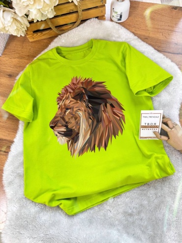 Футболка TMH_TREND.KZ Лев Lion зеленый