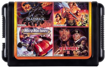 Rambo, Gplden Axe, 4in1 (Batman, Micromachines) SEGA ENG