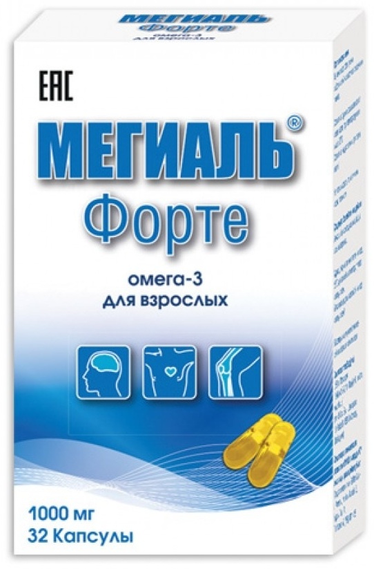 Купить LYSI hf. Мегиаль Форте 1000 мг № 32 капсулы в кредит в Астане ...