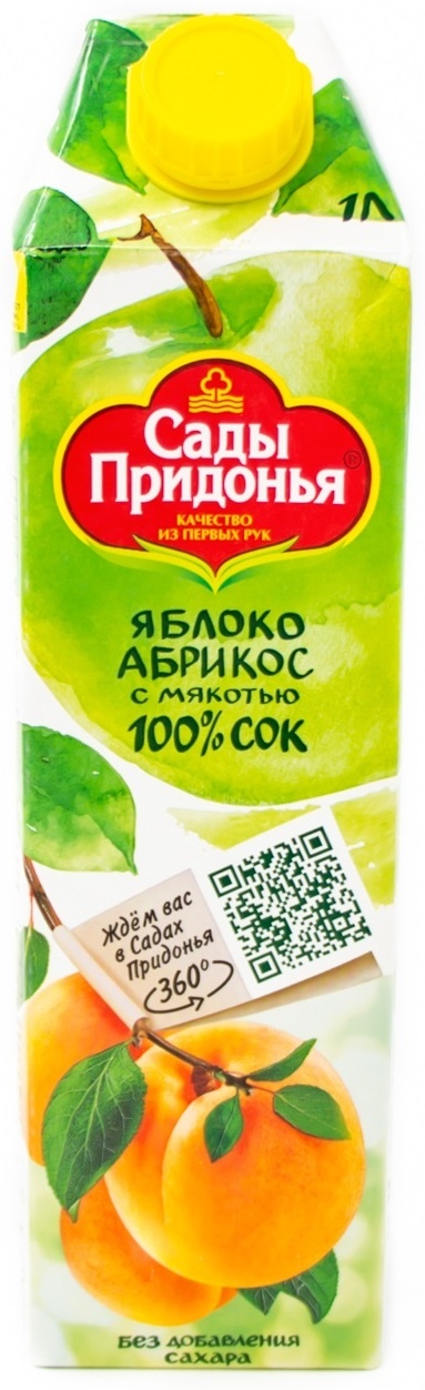 Купить Сады Придонья сок абрикос, яблоко 1 л в кредит в Алматы – Kaspi ...