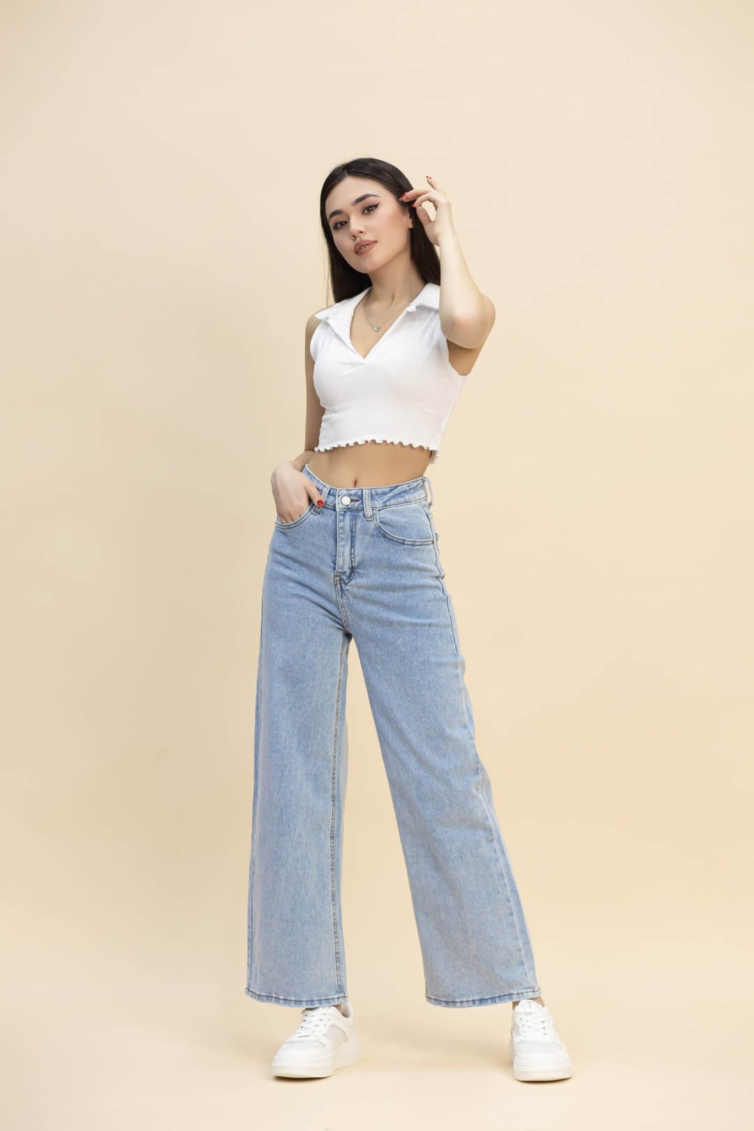 Джинсы прямые Denim голубой