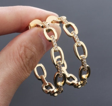 Серьги KOREAN SILVER бижутерный сплав, цирконий
