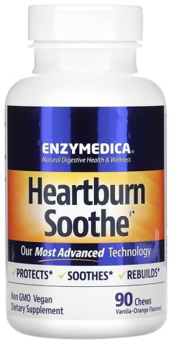 Enzymedica БАД Heartburn Soothe, Vanilla-Orange 90 таблеток