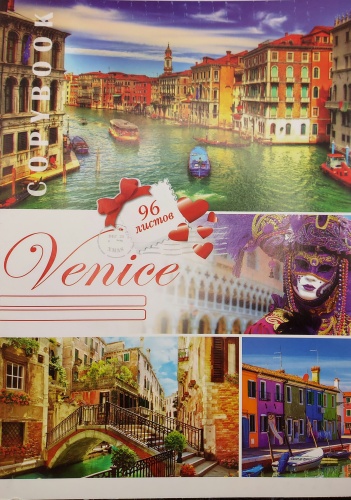 Общая тетрадь Вектор Venice, 96 л, А4, клетка, мягкая обложка, 1 шт