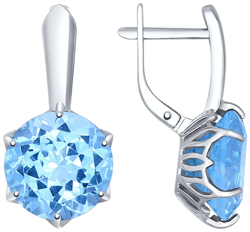 Серьги SOKOLOV EAR-SO-925-786270 вес 5.31 г серебро, ситалл