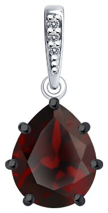 Подвеска Diamant 94-330-02059-2 вес 1.06 г серебро, фианит