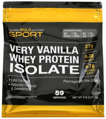 California Gold Nutrition Whey Protein Isolate ваниль 2270 г