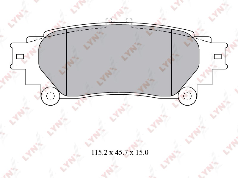 Колодки LYNXauto задние BD7597 4 шт