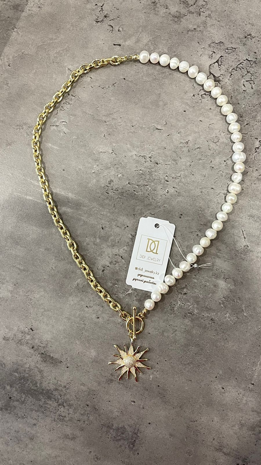 DiDi Jewelry длина 60 см латунь, жемчуг