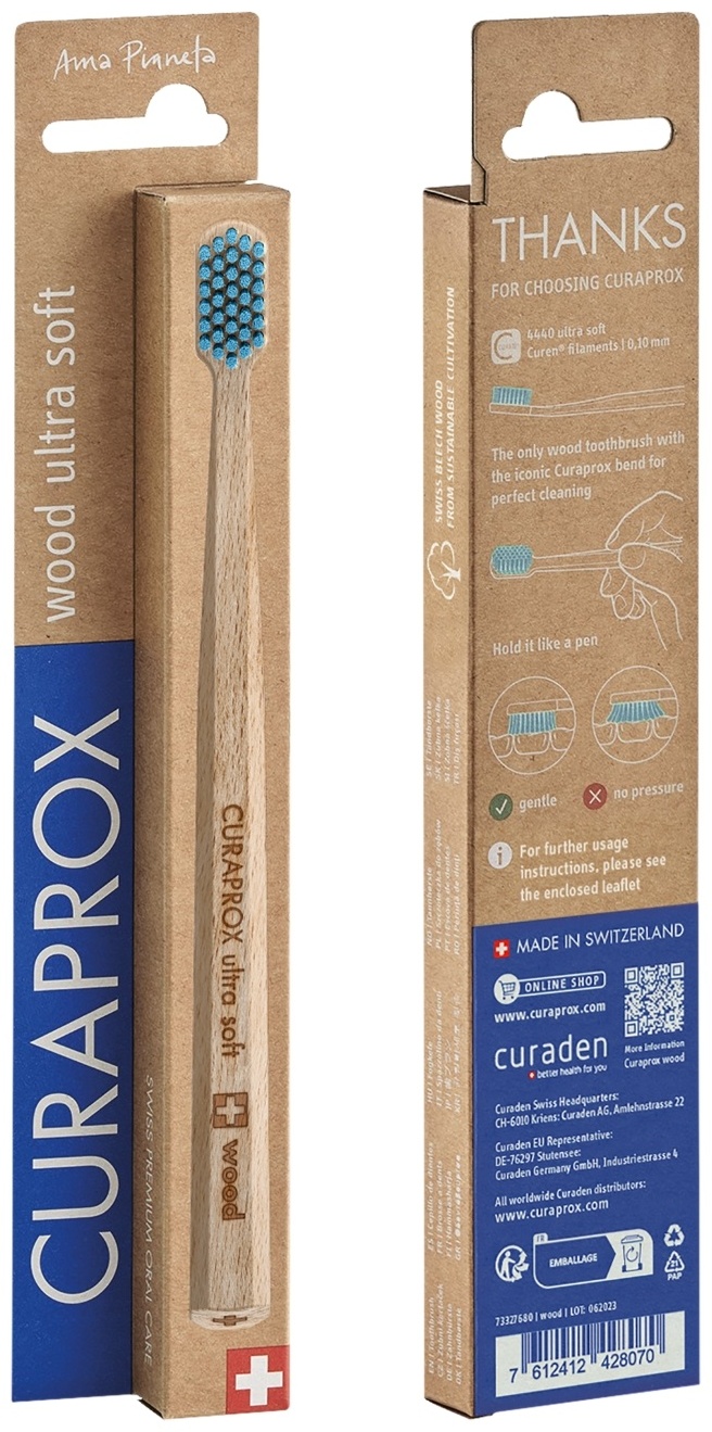 CURAPROX Wood зубная щетка средняя 1 шт