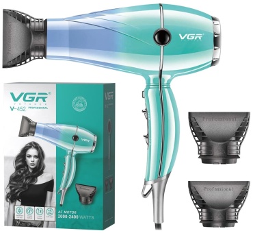 VGR Professional V-452 фен зеленый, голубой