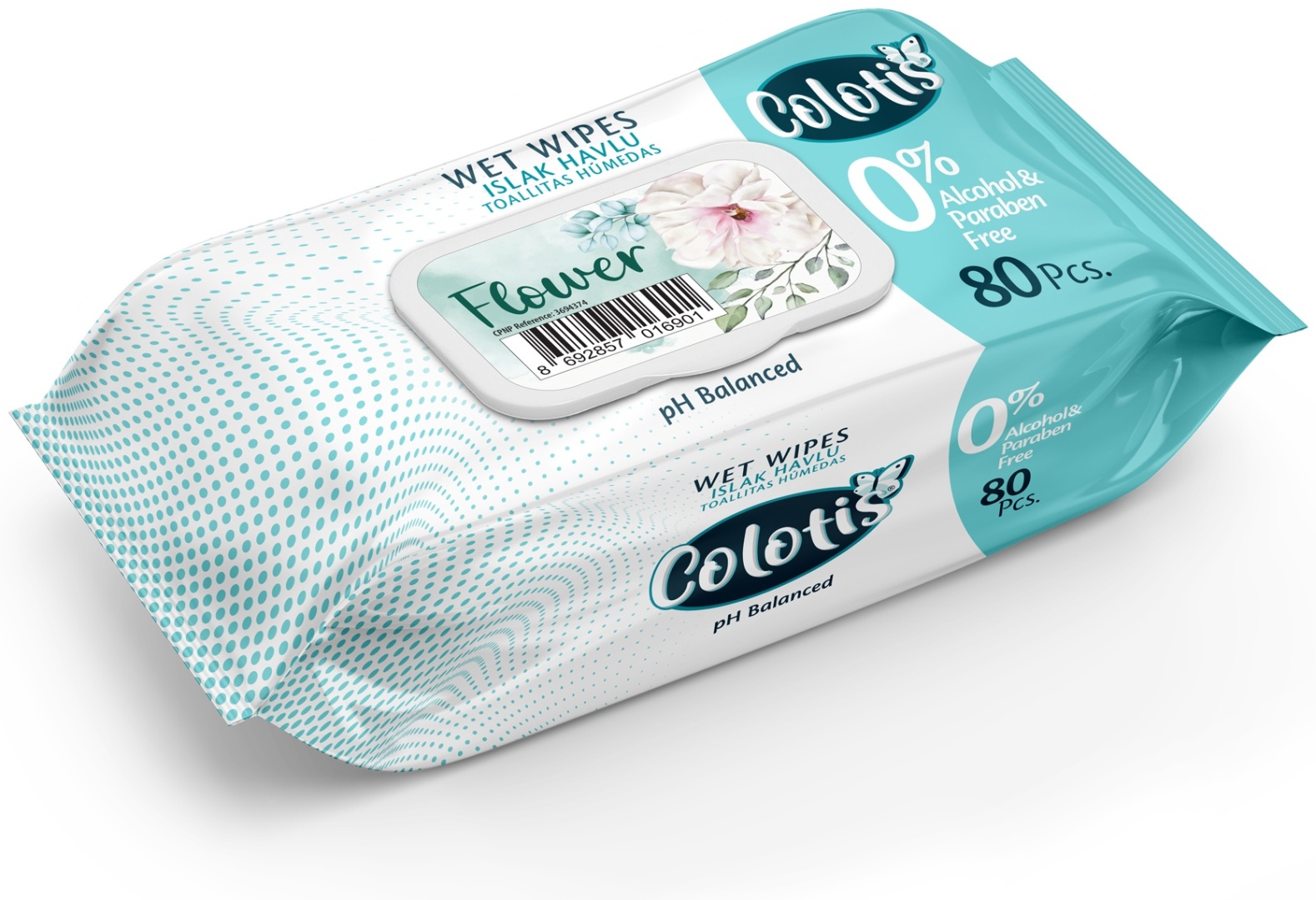 Влажные салфетки Colotis Flower 80 шт