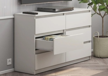 Комод GUMAR-82, 130x38x78 см, белый