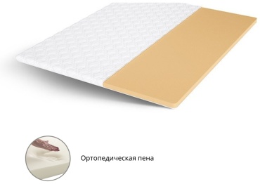 Топпер EcoSon Memory с резинами, 60x120x5 см, чехол вискоза, жаккард