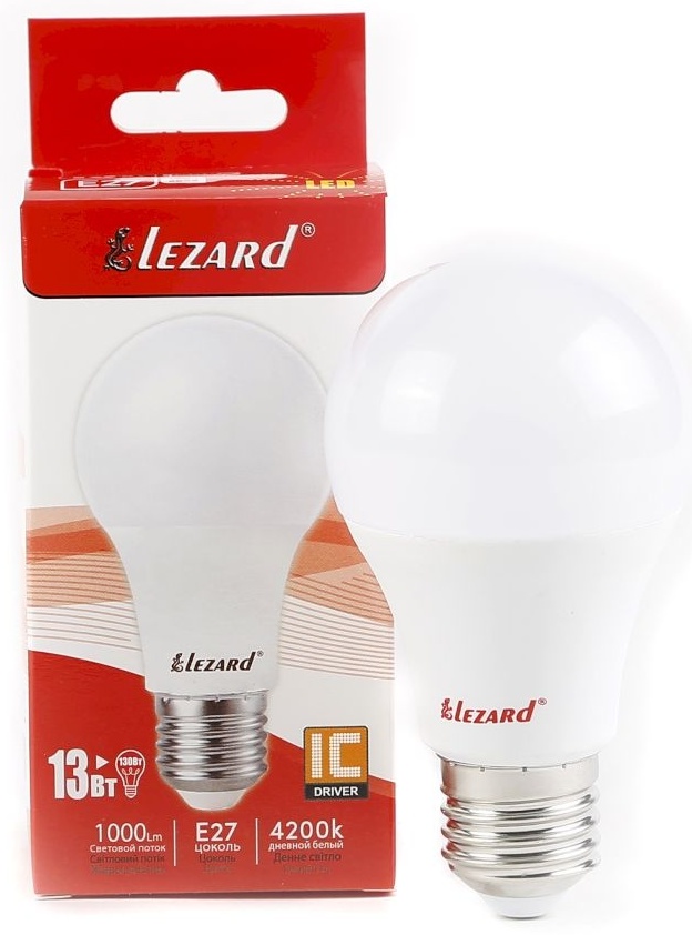 Lezard 13W E27, светодиодная, нейтральный белый
